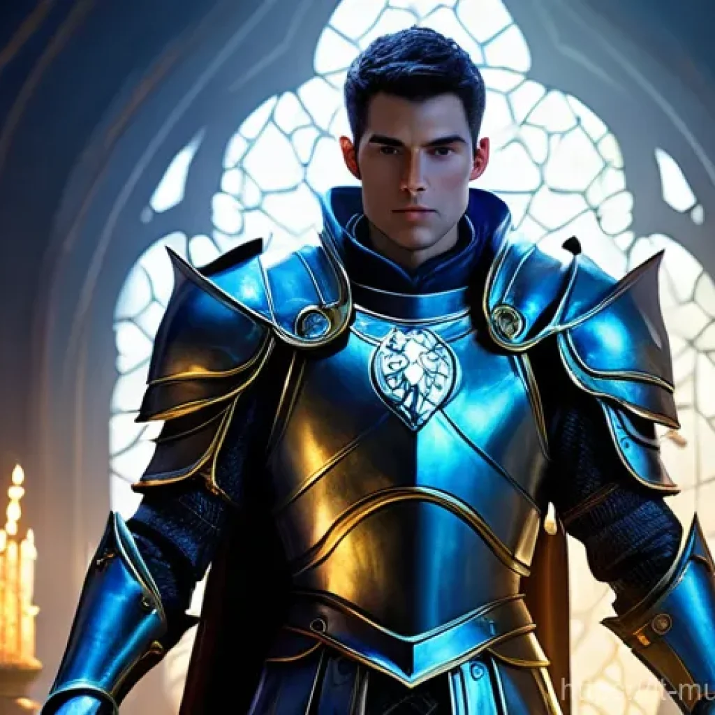 뮤 모나크 초반 성장 팁 - **Prompt:** A character creation screen for a fantasy MMORPG. The central focus is a male human char...