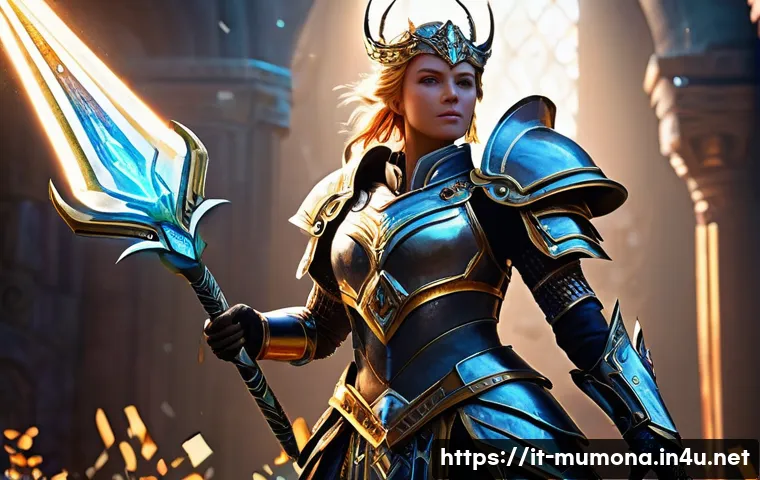 뮤 모나크 PVP 보상 - **Prompt 1: Triumphant Arena Champion**
    "A formidable female warrior from MU Monarch stands in a...