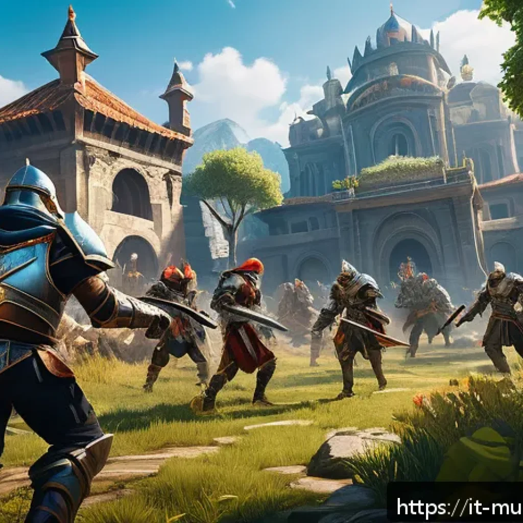뮤 모나크 경험치 2배 이벤트 - A dynamic gaming scene featuring a diverse group of players collaborating in a high-density mob zone...