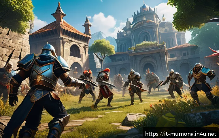 뮤 모나크 경험치 2배 이벤트 - A dynamic gaming scene featuring a diverse group of players collaborating in a high-density mob zone...