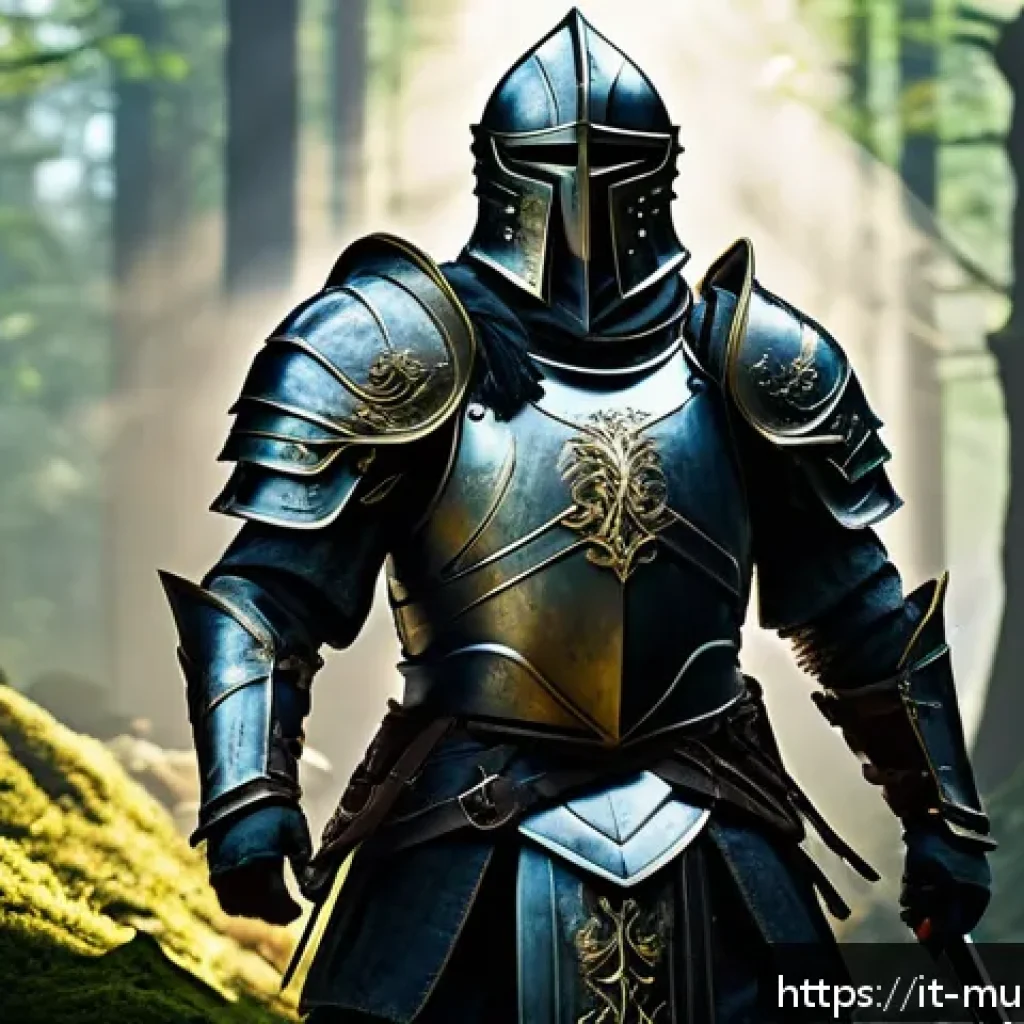뮤 모나크 신규 유저 공략법 - A dynamic fantasy battle scene featuring a robust Warrior clad in detailed, heavy armor wielding a l...