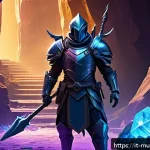 뮤 모나크 채집 콘텐츠 - A detailed fantasy game scene showing a skilled character wearing light armor and carrying upgraded ...